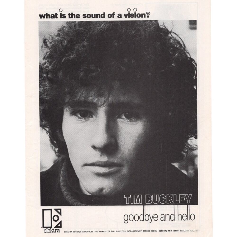 Elektra Tim Buckley Goodbye and Hello Album Magazine Advertisement 1960s Vintage